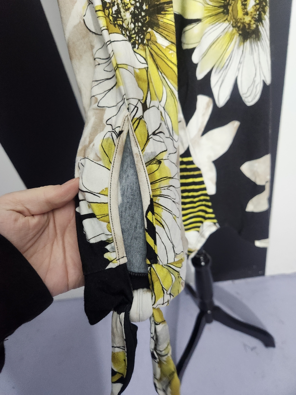 Joseph Ribkoff Black and White Printed Top - Picture 3 of 7